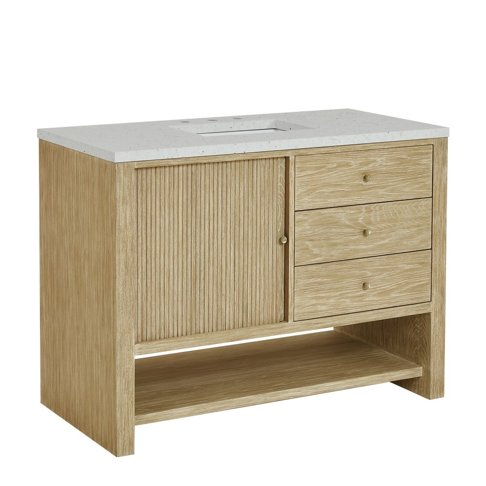 James Martin - Marigot 48" Single Vanity, Sunwashed Oak w/ 3 CM Lime Delight Silestone Top - D404-V48-SWO-3LDL view 11