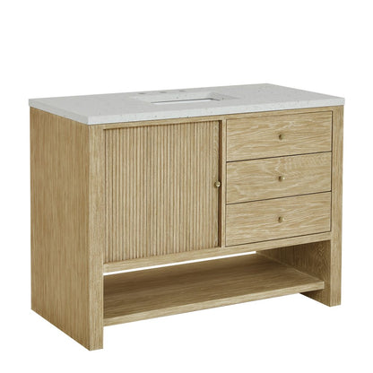 James Martin - Marigot 48" Single Vanity, Sunwashed Oak w/ 3 CM Lime Delight Silestone Top - D404-V48-SWO-3LDL view 11