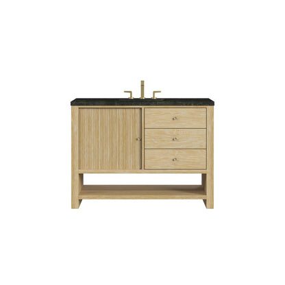 James Martin - Marigot 48" Single Vanity, Sunwashed Oak, w/ 3 CM Phantome Eclos Top - D404-V48-SWO-3PHT view 1