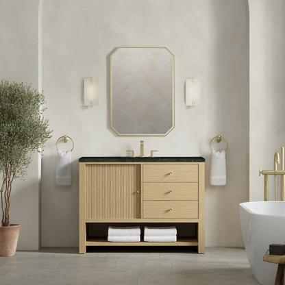 James Martin - Marigot 48" Single Vanity, Sunwashed Oak, w/ 3 CM Phantome Eclos Top - D404-V48-SWO-3PHT view 3
