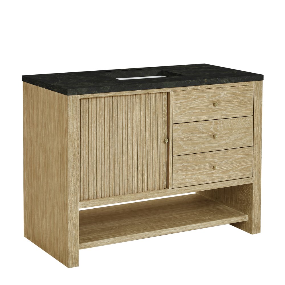 James Martin - Marigot 48" Single Vanity, Sunwashed Oak, w/ 3 CM Phantome Eclos Top - D404-V48-SWO-3PHT view 11