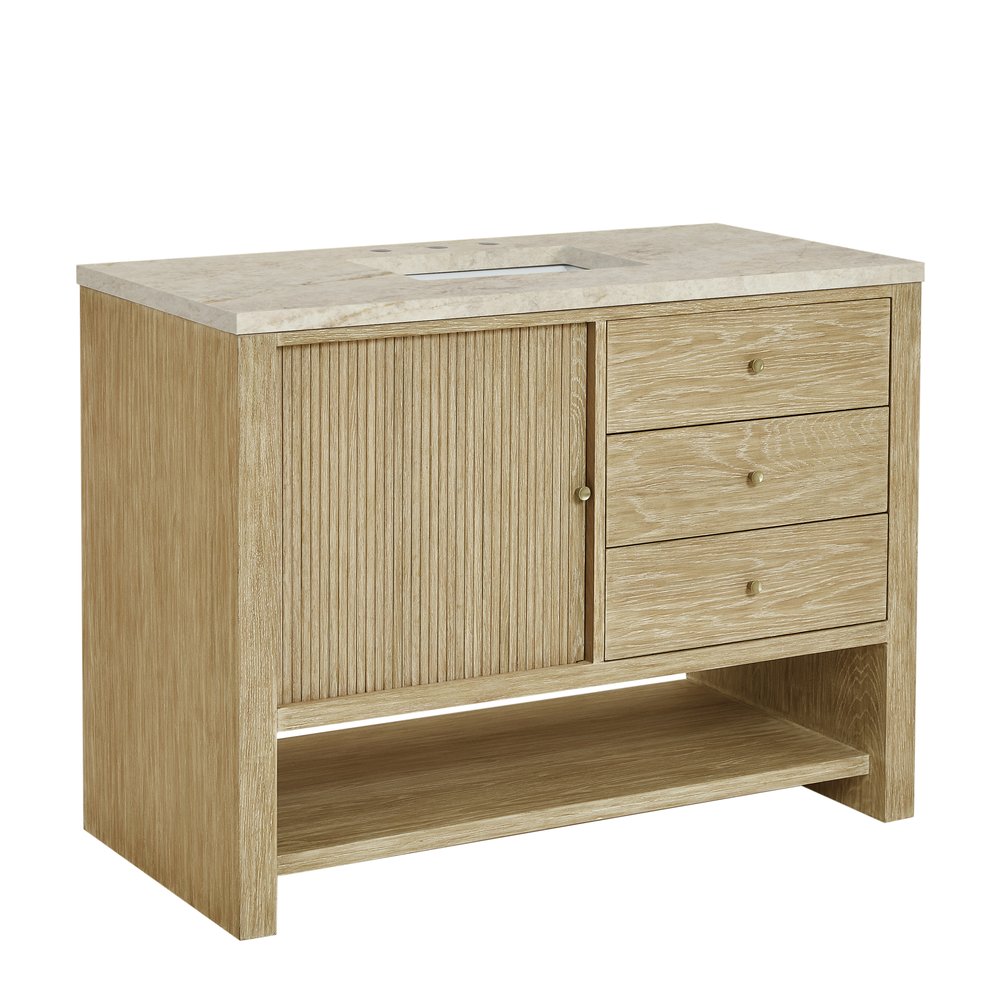 James Martin - Marigot 48" Single Vanity, Sunwashed Oak, w/ 3 CM Tajnar Eclos Top - D404-V48-SWO-3TJR view 11