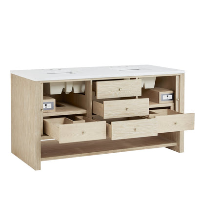 James Martin - Marigot 72" Double Vanity, Sunwashed Oak - D404-V72-SWO view 4