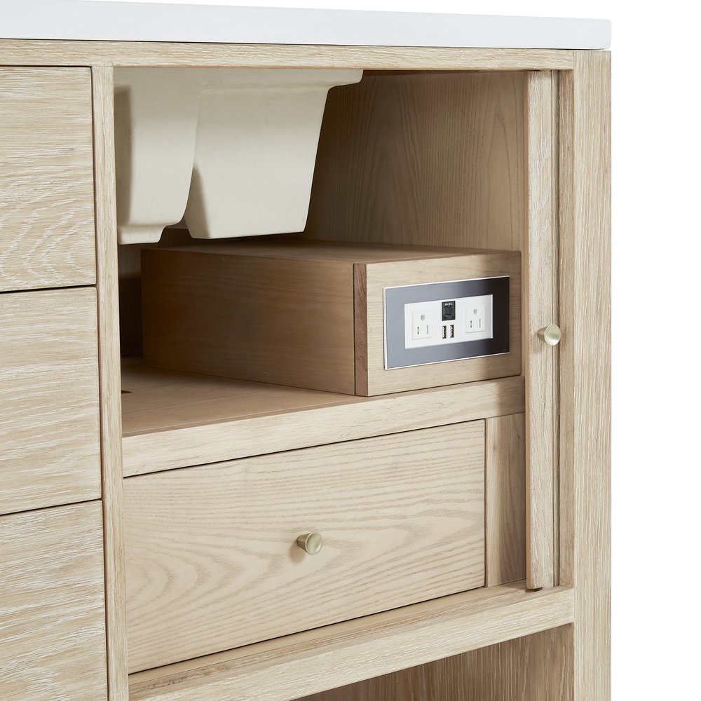 James Martin - Marigot 72" Double Vanity, Sunwashed Oak - D404-V72-SWO view 7