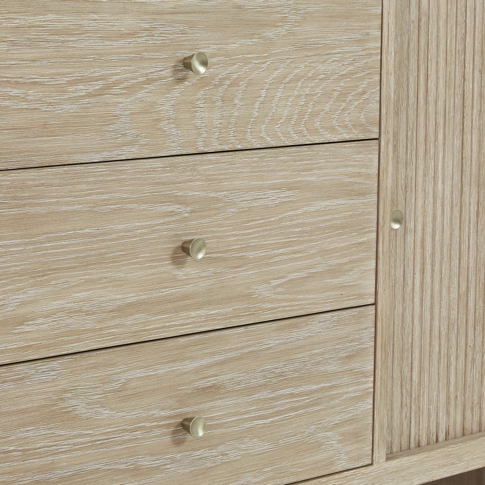 James Martin - Marigot 72" Double Vanity, Sunwashed Oak w/ 3 CM Victorian Silver Silestone Top - D404-V72-SWO-3VSL view 12