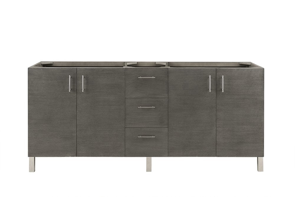 James Martin - Metropolitan 72" Double Vanity Cabinet, Silver Oak - 850-V72-SOK view 1