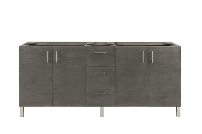 James Martin - Metropolitan 72" Double Vanity Cabinet, Silver Oak - 850-V72-SOK view 1