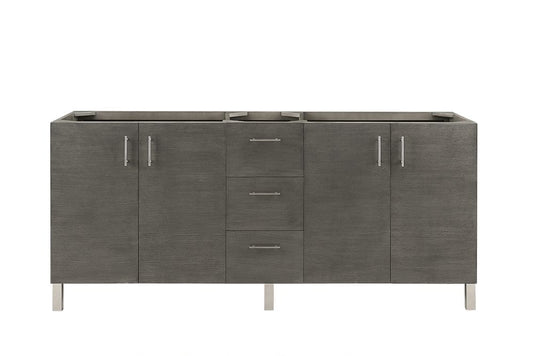 James Martin - Metropolitan 72" Double Vanity Cabinet, Silver Oak - 850-V72-SOK view 1