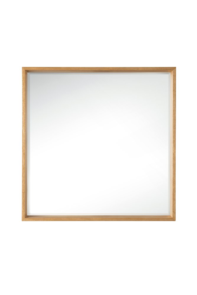 James Martin - Milan 35.4" Square Cube Mirror, Natural Ash - 803-M35.4-NTA view 1