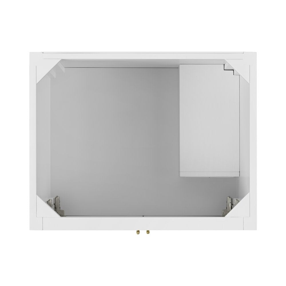 James Martin - Myrrin 30" Single Vanity, Bright White w/ 3 CM Charcoal Soapstone Silestone Top - 485-V30-BW-3CSP view 6