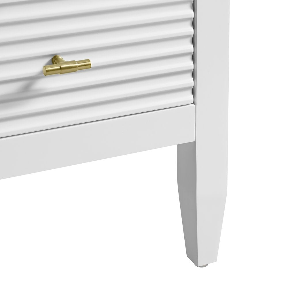 James Martin - Myrrin 30" Single Vanity, Bright White w/ 3 CM Eternal Jasmine Pearl Silestone Top - 485-V30-BW-3EJP view 12
