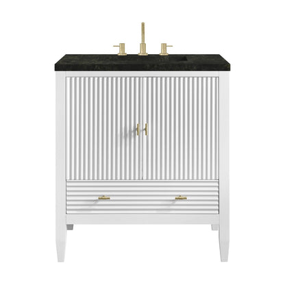 James Martin - Myrrin 30" Single Vanity, Bright White w/ 3 CM Phantome Eclos Top - 485-V30-BW-3PHT view 2