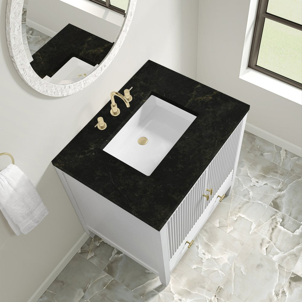 James Martin - Myrrin 30" Single Vanity, Bright White w/ 3 CM Phantome Eclos Top - 485-V30-BW-3PHT view 11