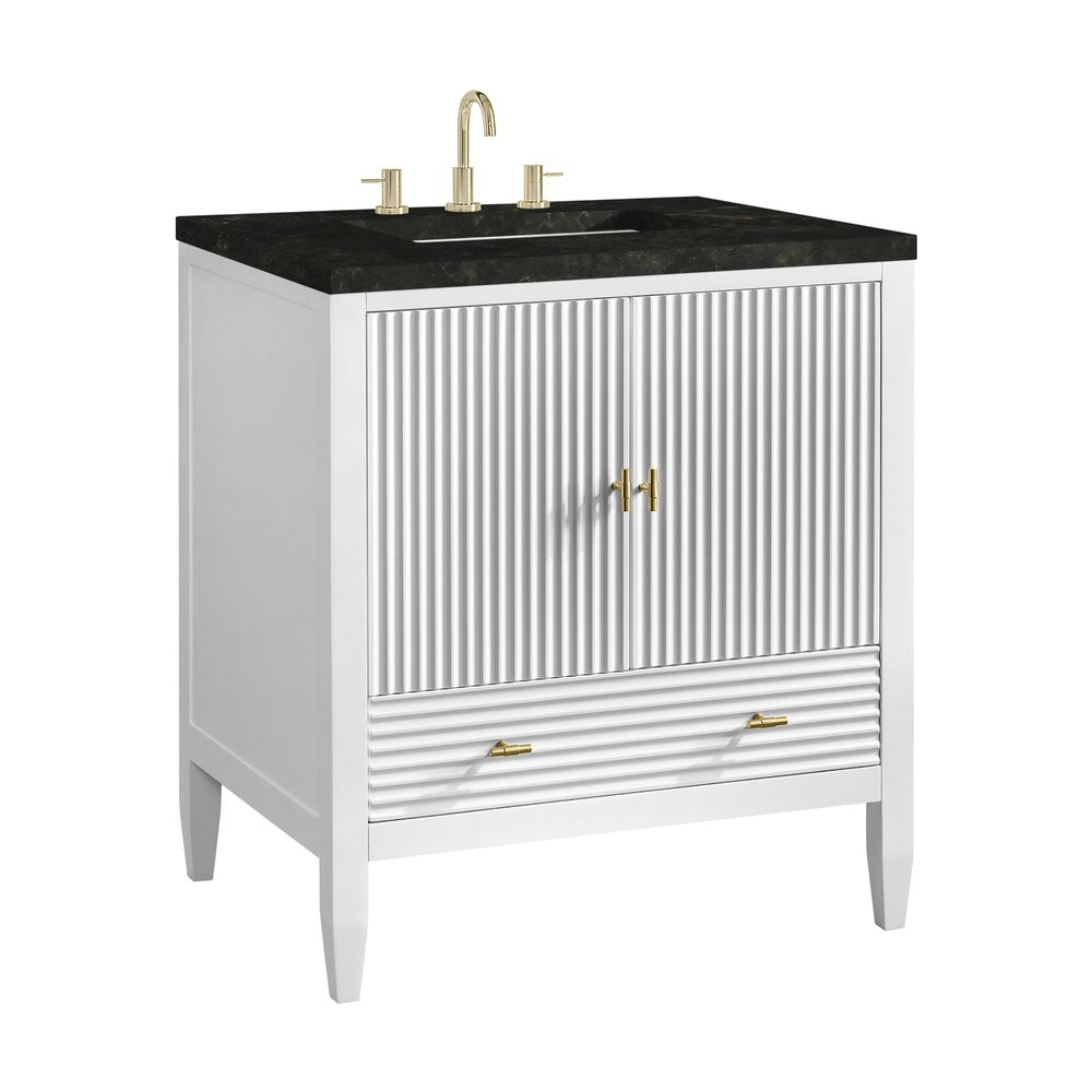 James Martin - Myrrin 30" Single Vanity, Bright White w/ 3 CM Phantome Eclos Top - 485-V30-BW-3PHT view 15