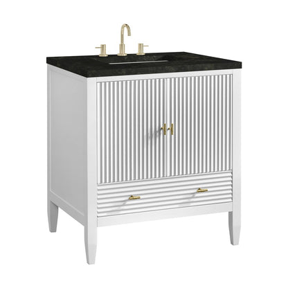 James Martin - Myrrin 30" Single Vanity, Bright White w/ 3 CM Phantome Eclos Top - 485-V30-BW-3PHT view 15