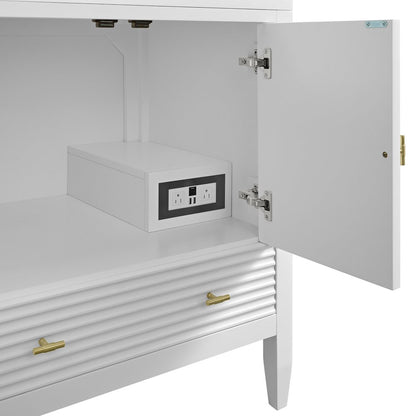 James Martin - Myrrin 30" Single Vanity, Bright White w/ Single Hole 3 CM White Zeus Silestone Top and Matching Backsplash - 485-V30-BW-1WZ view 17