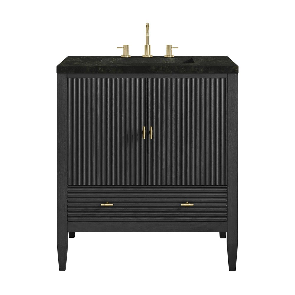 James Martin - Myrrin 30" Single Vanity, Carbon Oak w/ 3 CM Phantome Eclos Top - 485-V30-CBO-3PHT view 2
