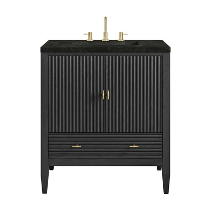 James Martin - Myrrin 30" Single Vanity, Carbon Oak w/ 3 CM Phantome Eclos Top - 485-V30-CBO-3PHT view 2