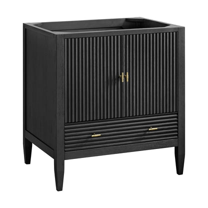 James Martin - Myrrin 30" Single Vanity, Carbon Oak w/ 3 CM Phantome Eclos Top - 485-V30-CBO-3PHT view 3