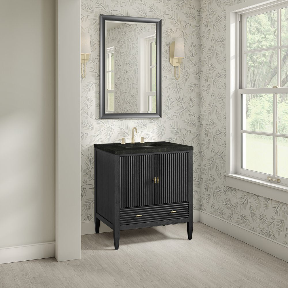 James Martin - Myrrin 30" Single Vanity, Carbon Oak w/ 3 CM Phantome Eclos Top - 485-V30-CBO-3PHT view 7