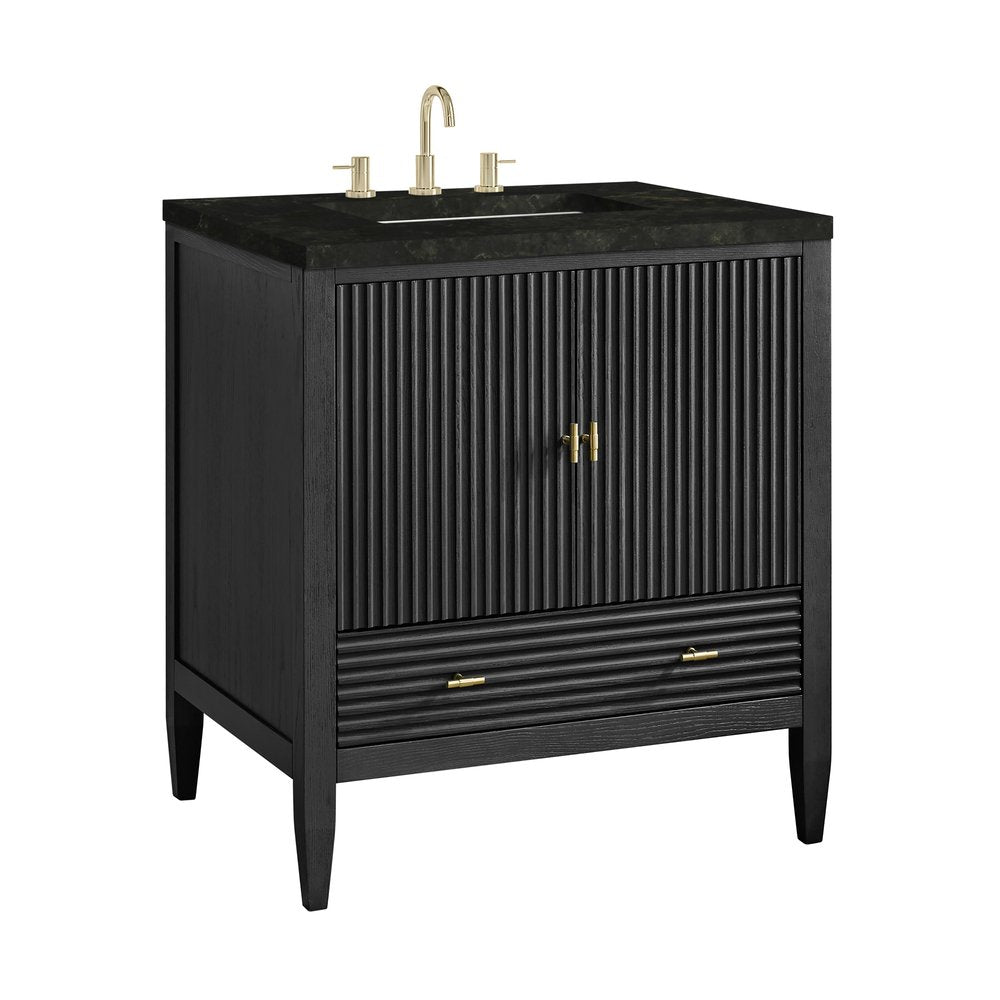 James Martin - Myrrin 30" Single Vanity, Carbon Oak w/ 3 CM Phantome Eclos Top - 485-V30-CBO-3PHT view 15