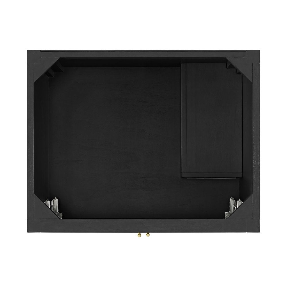 James Martin - Myrrin 30" Single Vanity, Carbon Oak w/ 3 CM Victorian Silver Silestone Top - 485-V30-CBO-3VSL view 6