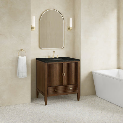 James Martin - Myrrin 30" Single Vanity, Mid-Century Walnut w/ 3 CM Phantome Eclos Top - 485-V30-WLT-3PHT view 6