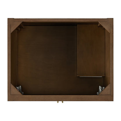 James Martin - Myrrin 30" Single Vanity, Mid-Century Walnut w/ 3 CM Phantome Eclos Top - 485-V30-WLT-3PHT view 10