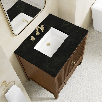 James Martin - Myrrin 30" Single Vanity, Mid-Century Walnut w/ 3 CM Phantome Eclos Top - 485-V30-WLT-3PHT view 12