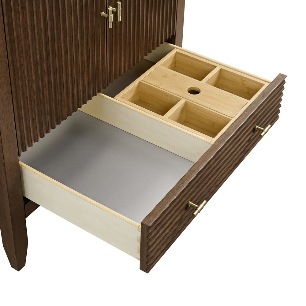 James Martin - Myrrin 30" Single Vanity, Mid-Century Walnut w/ 3 CM Phantome Eclos Top - 485-V30-WLT-3PHT view 19
