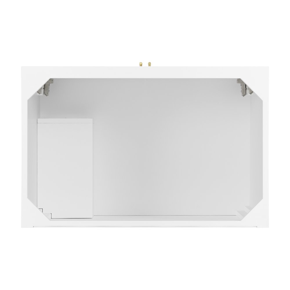James Martin - Myrrin 36" Vanity, Bright White w/ 3 CM Charcoal Soapstone Silestone Top - 485-V36-BW-3CSP view 6