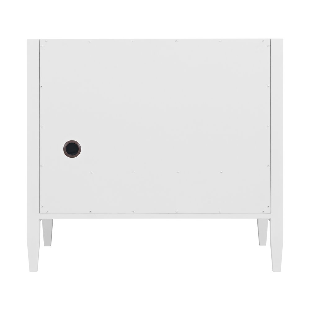 James Martin - Myrrin 36" Vanity, Bright White w/ 3 CM Charcoal Soapstone Silestone Top - 485-V36-BW-3CSP view 9