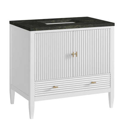 James Martin - Myrrin 36" Vanity, Bright White, w/ 3 CM Phantome Eclos Top - 485-V36-BW-3PHT view 10