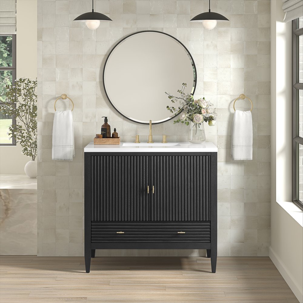 James Martin - Myrrin 36" Vanity, Carbon Oak - 485-V36-CBO view 3