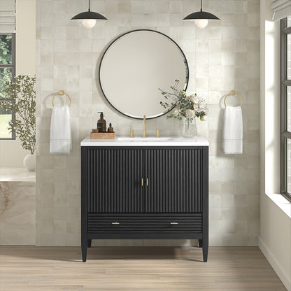 James Martin - Myrrin 36" Vanity, Carbon Oak - 485-V36-CBO view 3