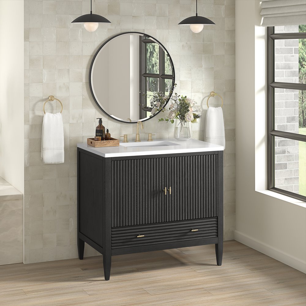 James Martin - Myrrin 36" Vanity, Carbon Oak - 485-V36-CBO view 4