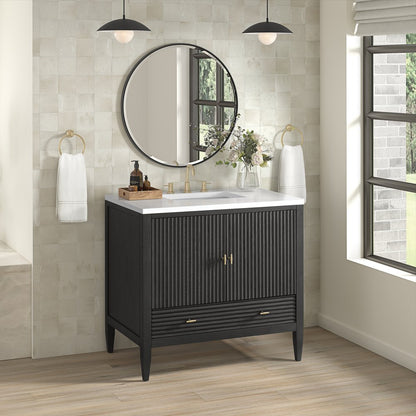 James Martin - Myrrin 36" Vanity, Carbon Oak - 485-V36-CBO view 4