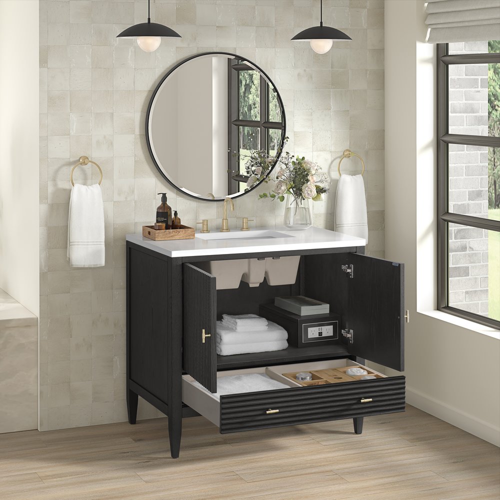 James Martin - Myrrin 36" Vanity, Carbon Oak - 485-V36-CBO view 5