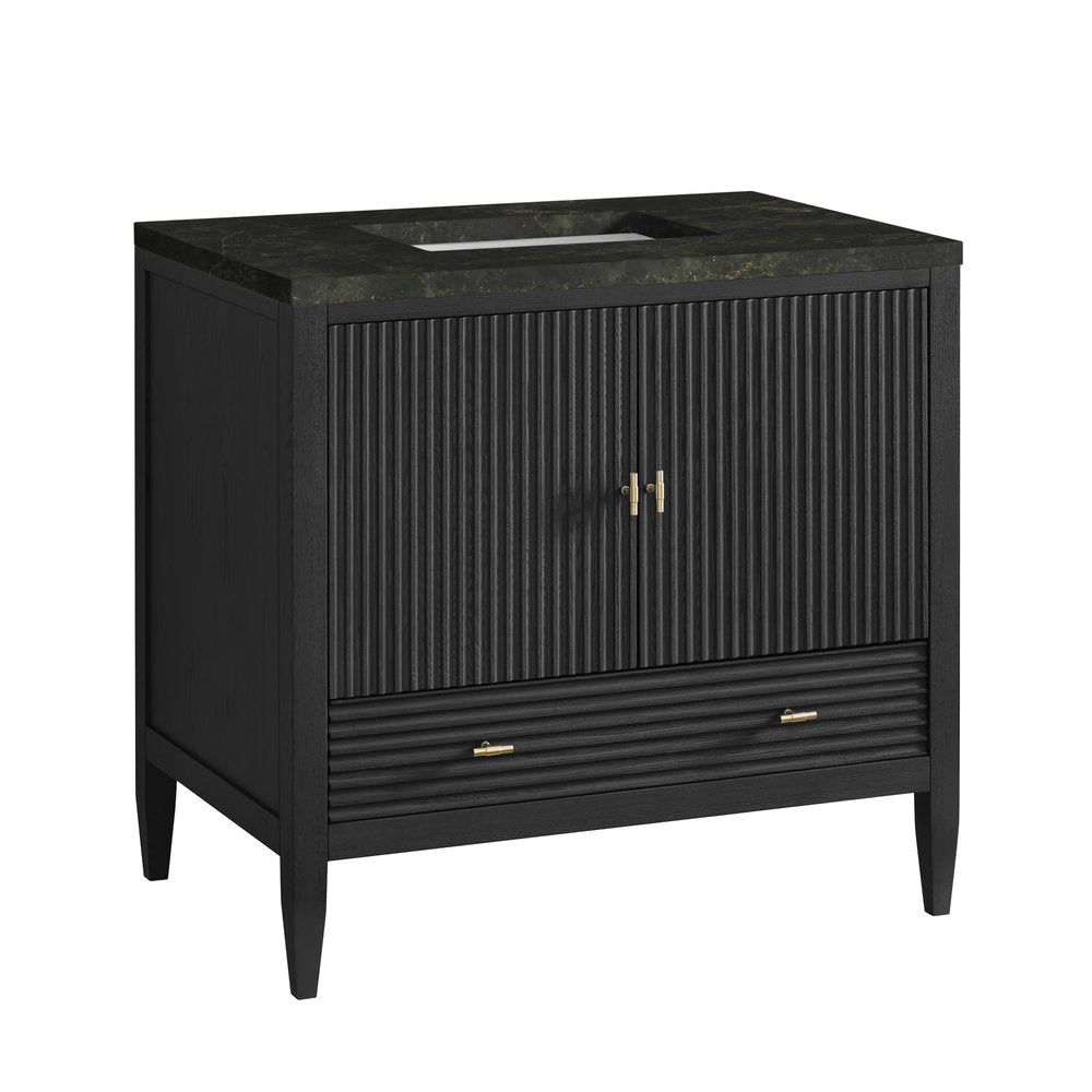 James Martin - Myrrin 36" Vanity, Carbon Oak, w/ 3 CM Phantome Eclos Top - 485-V36-CBO-3PHT view 10
