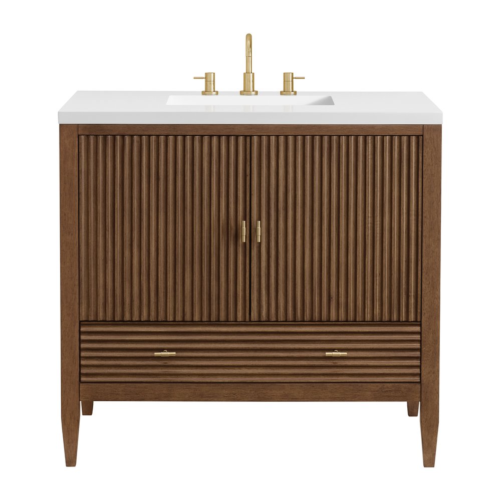 James Martin - Myrrin 36" Vanity, Mid Century Walnut - 485-V36-WLT view 1