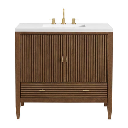 James Martin - Myrrin 36" Vanity, Mid Century Walnut - 485-V36-WLT view 1