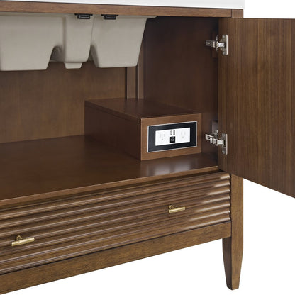 James Martin - Myrrin 36" Vanity, Mid Century Walnut - 485-V36-WLT view 14