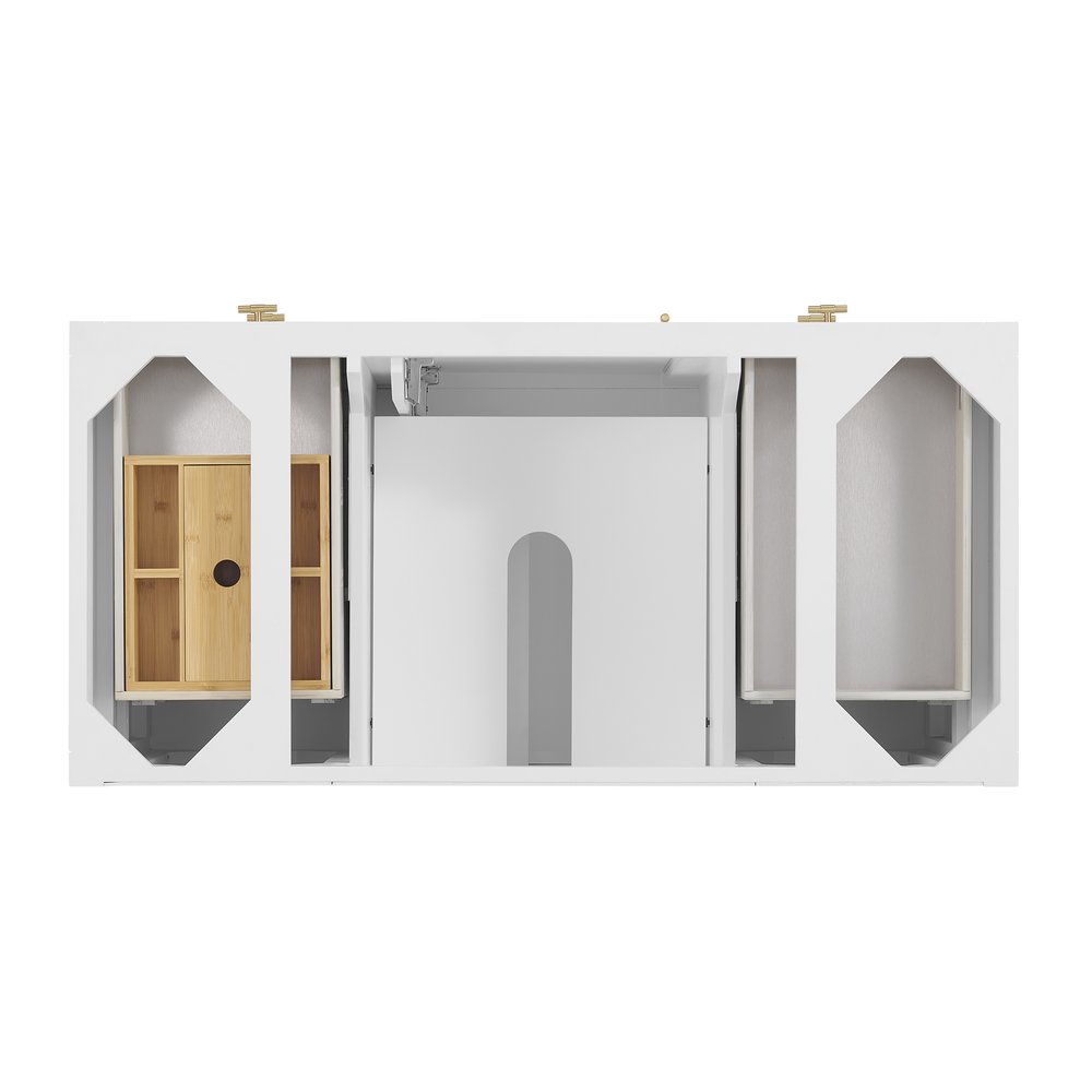 James Martin - Myrrin 48" Single Vanity, Bright White, w/ 3 CM Phantome Eclos Top - 485-V48-BW-3PHT view 6