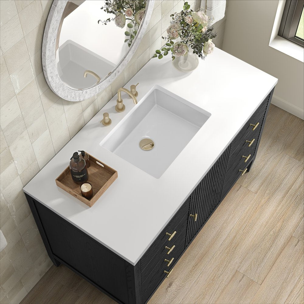 James Martin - Myrrin 48" Single Vanity, Carbon Oak - 485-V48-M-CBO view 5