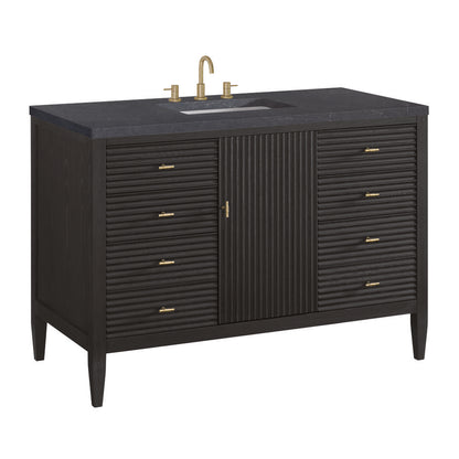 James Martin - Myrrin 48" Single Vanity, Carbon Oak w/ 3 CM Charcoal Soapstone Silestone Top - 485-V48-CBO-3CSP view 10