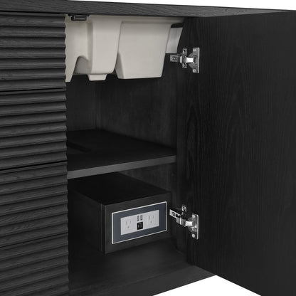 James Martin - Myrrin 48" Single Vanity, Carbon Oak w/ 3 CM Lime Delight Silestone Top - 485-V48-CBO-3LDL view 12