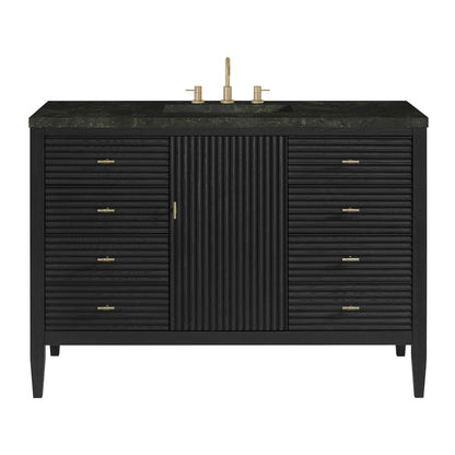 James Martin - Myrrin 48" Single Vanity, Carbon Oak, w/ 3 CM Phantome Eclos Top - 485-V48-CBO-3PHT view 1