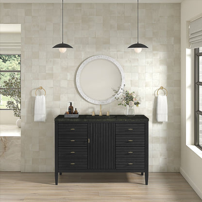 James Martin - Myrrin 48" Single Vanity, Carbon Oak, w/ 3 CM Phantome Eclos Top - 485-V48-CBO-3PHT view 3