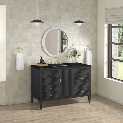 James Martin - Myrrin 48" Single Vanity, Carbon Oak, w/ 3 CM Phantome Eclos Top - 485-V48-CBO-3PHT view 4