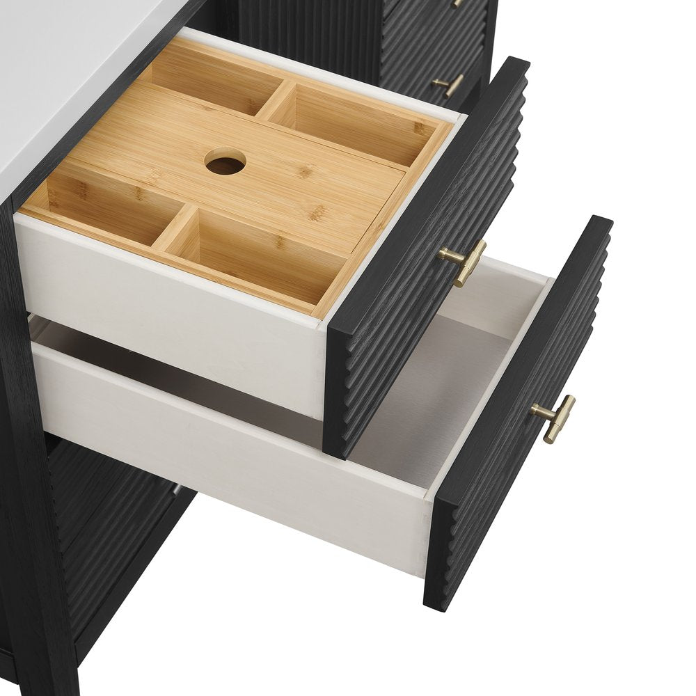 James Martin - Myrrin 48" Single Vanity, Carbon Oak, w/ 3 CM Phantome Eclos Top - 485-V48-CBO-3PHT view 13